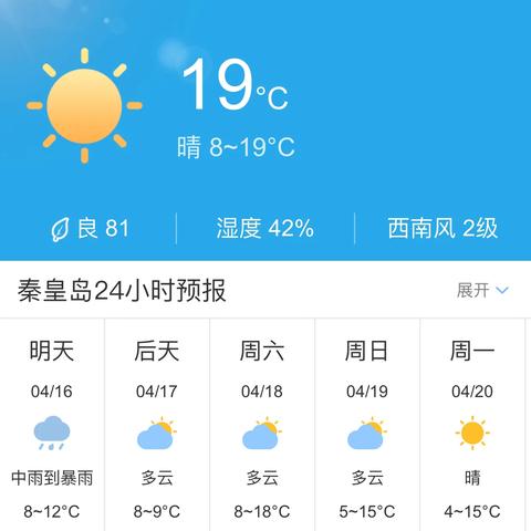 七天一周天气预报（7天气预报查询一周15天）