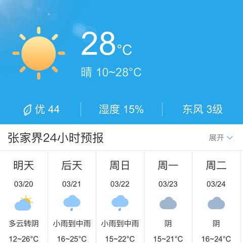 张家界天气预报一周（张家界天气预报一周 7天）