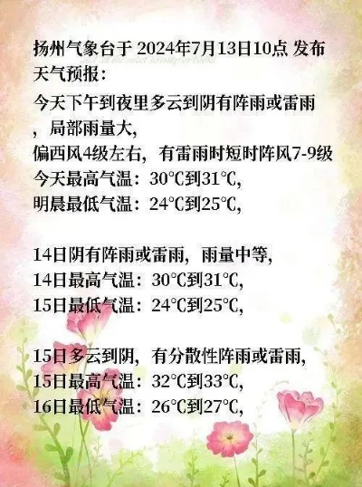 高邮天气（高邮天气报告最新）