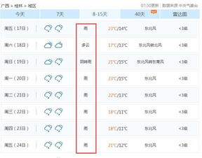 桂林天气预报15天准确（桂林天气预报15天准确一览表男单）